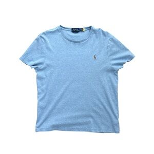 Polo Ralph Lauren Men’s Blue Crewneck T-Shirt Custom Slim Fit Size L
